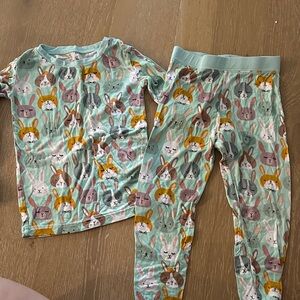 Little Sleepies bunny long sleeved two piece pj set